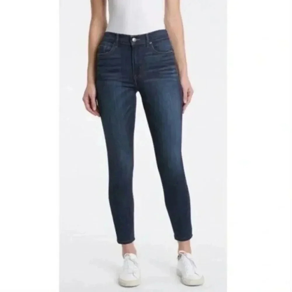 Pistola Dark Wash Mid Rise Skinny Jeans 28